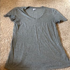Grey v-neck T-shirt